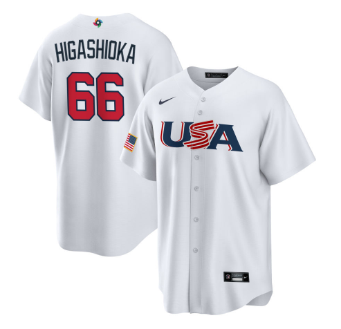 Kyle Higashioka USA Baseball white Classic jersey