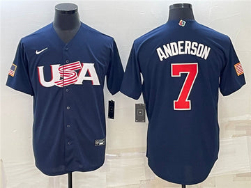 Tim Anderson USA Baseball navy Classic jersey