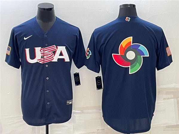 Custom USA Baseball navy Classic jersey