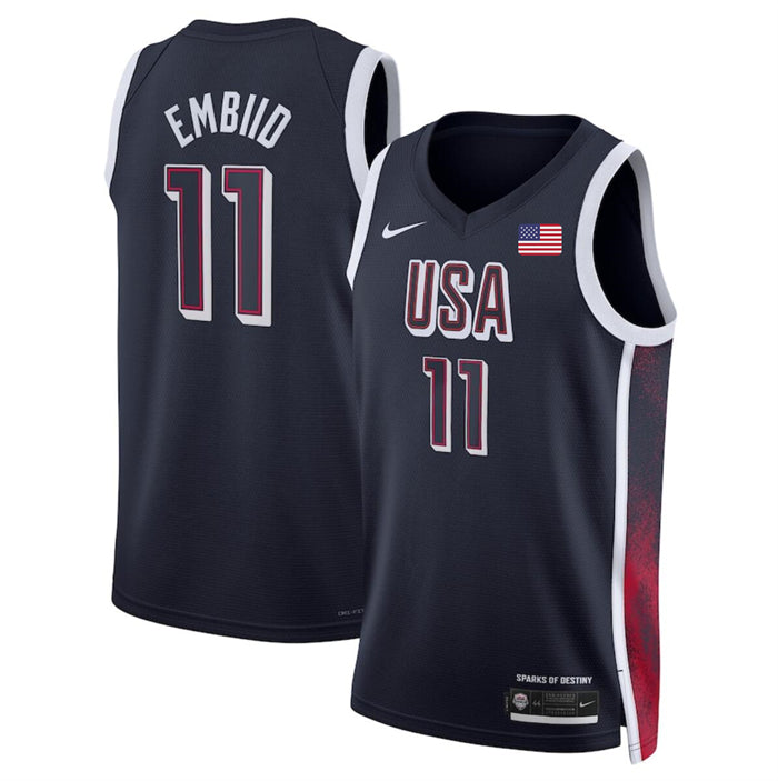 Joel Embiid USA Basketball navy jersey