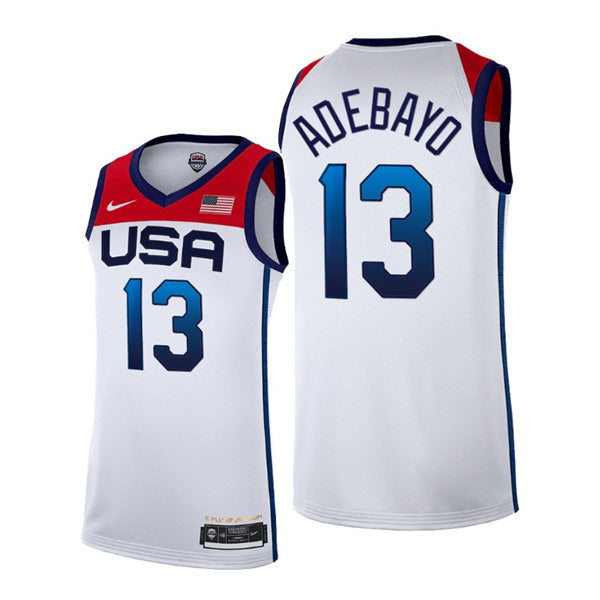 Bam Adebayo USA Basketball white Home jersey