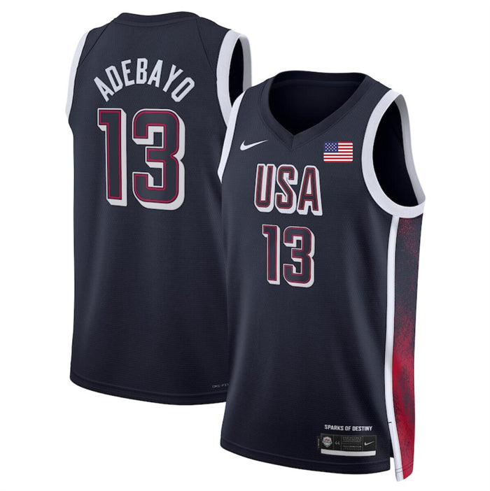 Bam Adebayo USA Basketball navy jersey