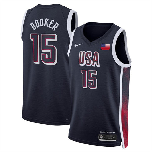 Devin Booker USA Basketball navy jersey