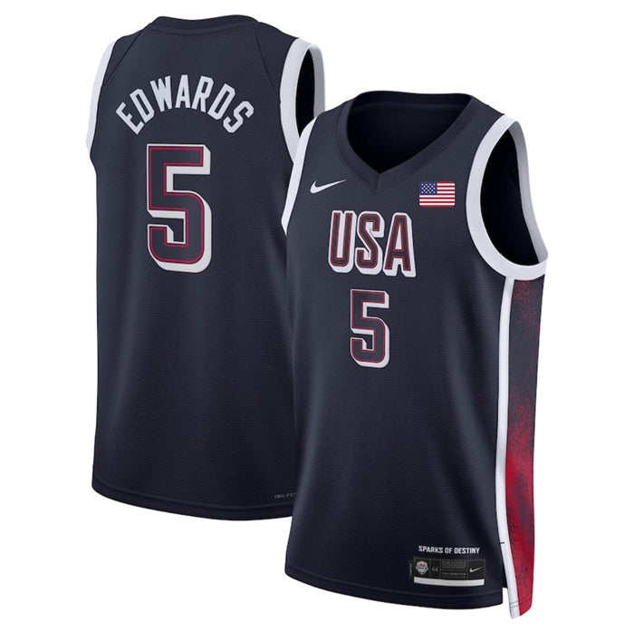 Anthony Edwards USA Basketball navy jersey