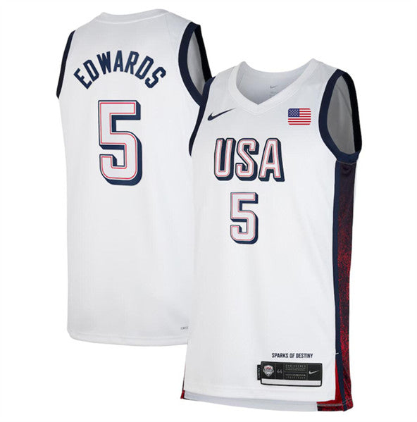 Anthony Edwards USA Basketball white jersey