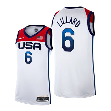 Damian Lillard USA Basketball white Home jersey