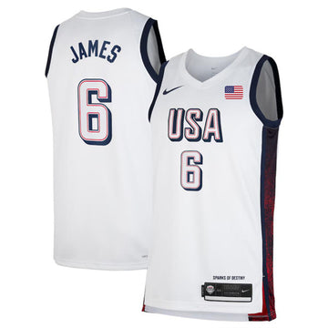 LeBron James USA Basketball white jersey