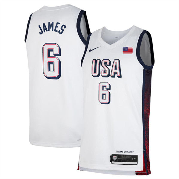 LeBron James USA Basketball white jersey