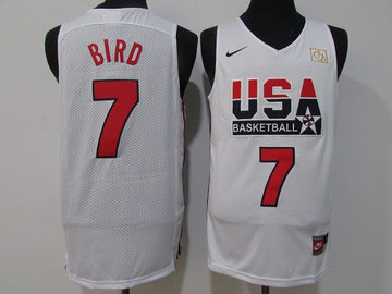Larry Bird USA Basketball white jersey