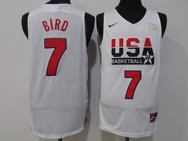 Larry Bird USA Basketball white jersey