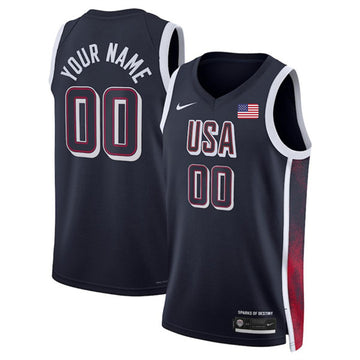 Custom USA Basketball navy jersey