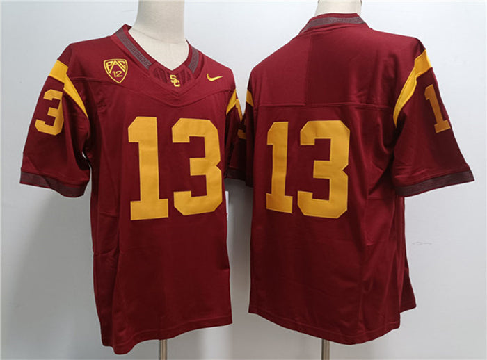 Caleb Williams USC Trojans red FUSE jersey