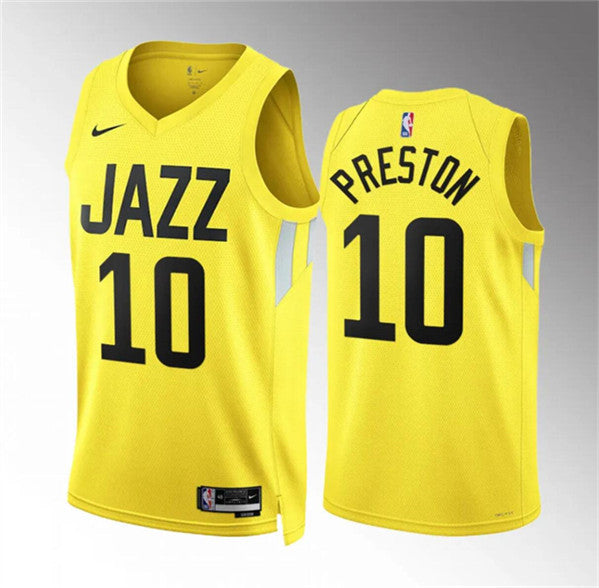 Jason Preston Utah Jazz yellow jersey