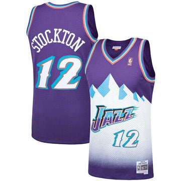 John Stockton Utah Jazz purple Classic jersey