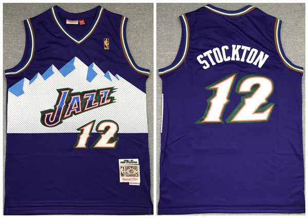 John Stockton Utah Jazz purple Throwback jersey