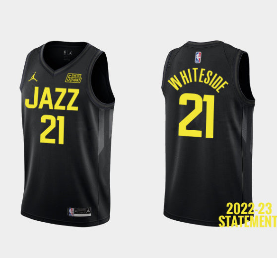 Hassan Whiteside Utah Jazz black jersey