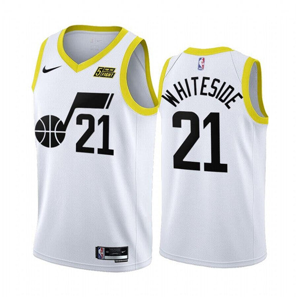 Hassan Whiteside Utah Jazz white jersey