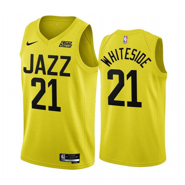 Hassan Whiteside Utah Jazz yellow jersey
