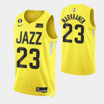 Lauri Elias Markkanen With Utah Jazz yellow jersey
