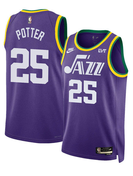 Micah Potter Utah Jazz purple Classic jersey