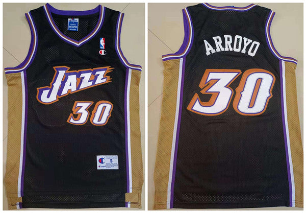 Carlos Arroyo Utah Jazz black jersey