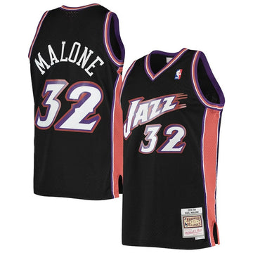 Karl Malone Utah Jazz black jersey
