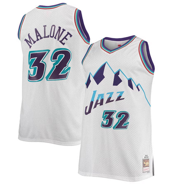 Karl Malone Utah Jazz white jersey