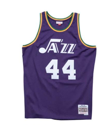 Pistol Pete Utah Jazz purple Throwback jersey
