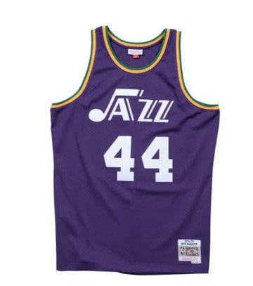 Pistol Pete Utah Jazz purple Throwback jersey