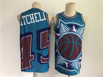 Donovan Mitchell Utah Jazz blue Throwback jersey