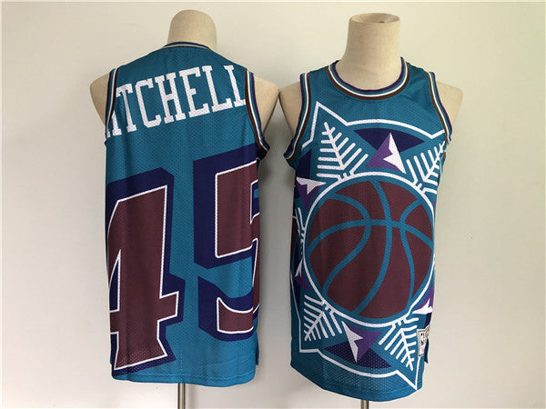 Donovan Mitchell Utah Jazz blue Throwback jersey