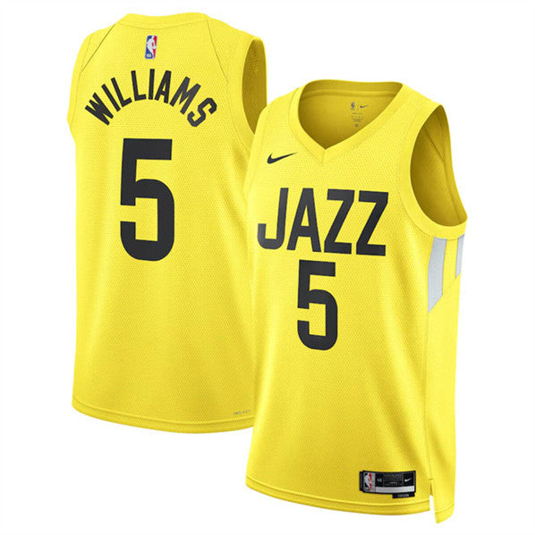 Cody Williams Utah Jazz yellow jersey
