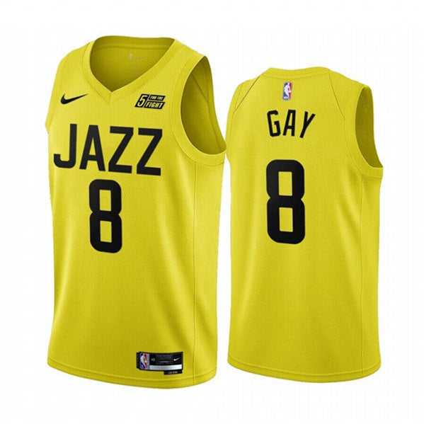 Rudy Gay Utah Jazz yellow jersey