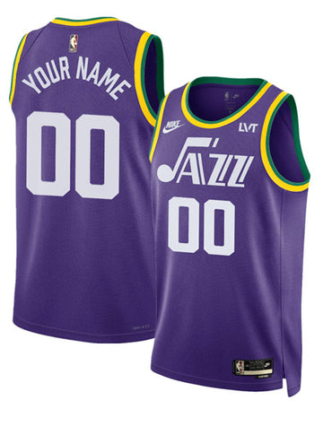 Custom Utah Jazz purple Classic jersey