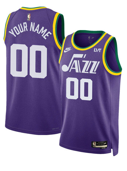 Custom Utah Jazz purple Classic jersey