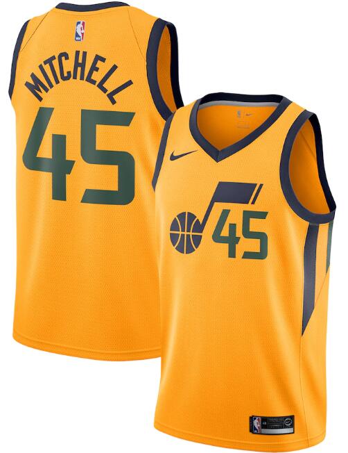 Utah Jazz gold jersey