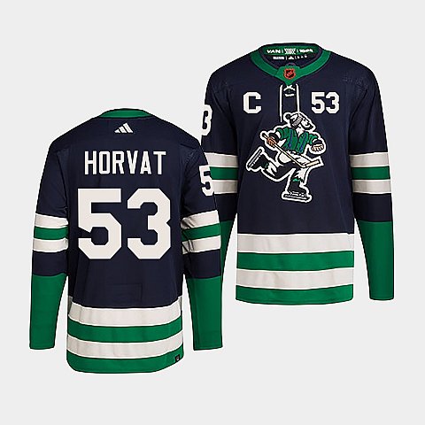 Bo Horvat Vancouver Canucks navy Reverse Retro jersey