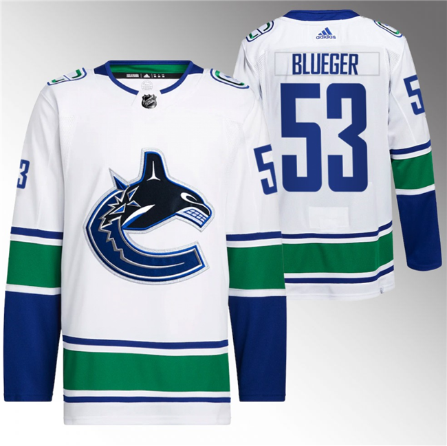 Teddy Blueger Vancouver Canucks white Retro jersey
