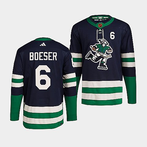 Brock Boeser Vancouver Canucks navy Reverse Retro jersey