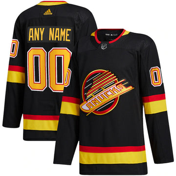 Custom Vancouver Canucks black jersey