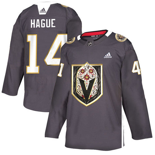 Nicolas Hague Vegas Golden Knights grey Heritage jersey