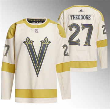 Shea Theodore Vegas Golden Knights cream Winter Classic jersey