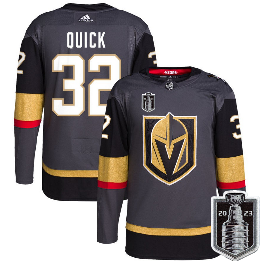 Jonathan Quick Vegas Golden Knights gray jersey