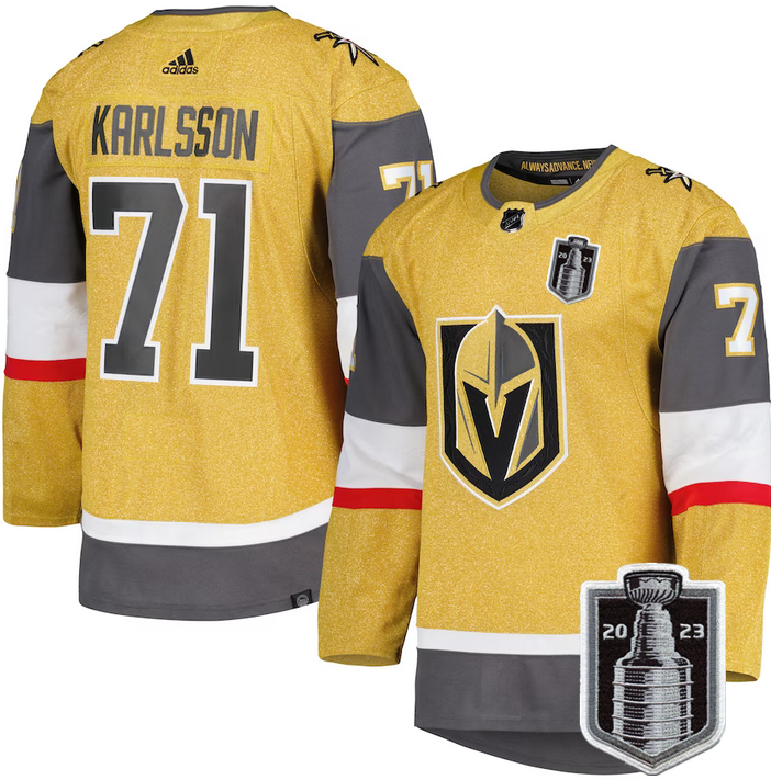 William Karlsson Vegas Golden Knights gold jersey