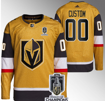 Custom Vegas Golden Knights gold jersey
