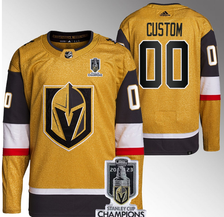 Custom Vegas Golden Knights gold jersey