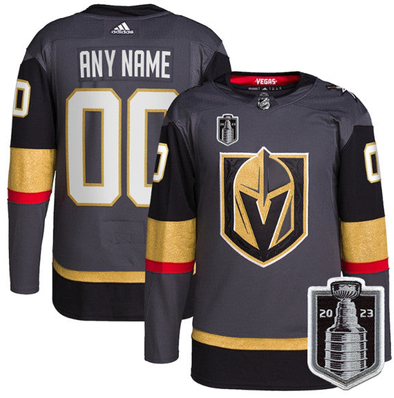 Custom Vegas Golden Knights gray jersey