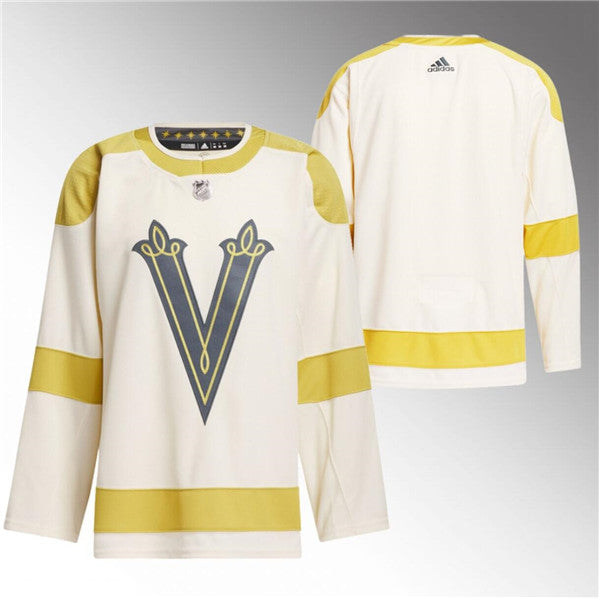 Custom Vegas Golden Knights cream Winter Classic jersey