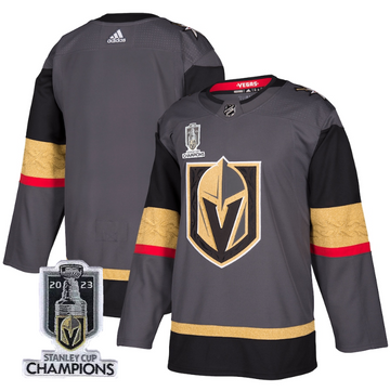 Custom Vegas Golden Knights gray jersey