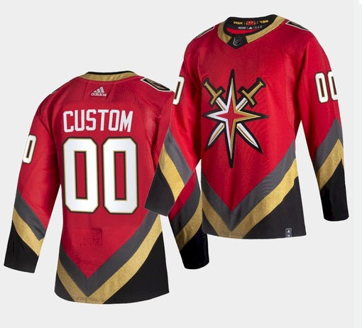 Custom Vegas Golden Knights Reverse Retro jersey
